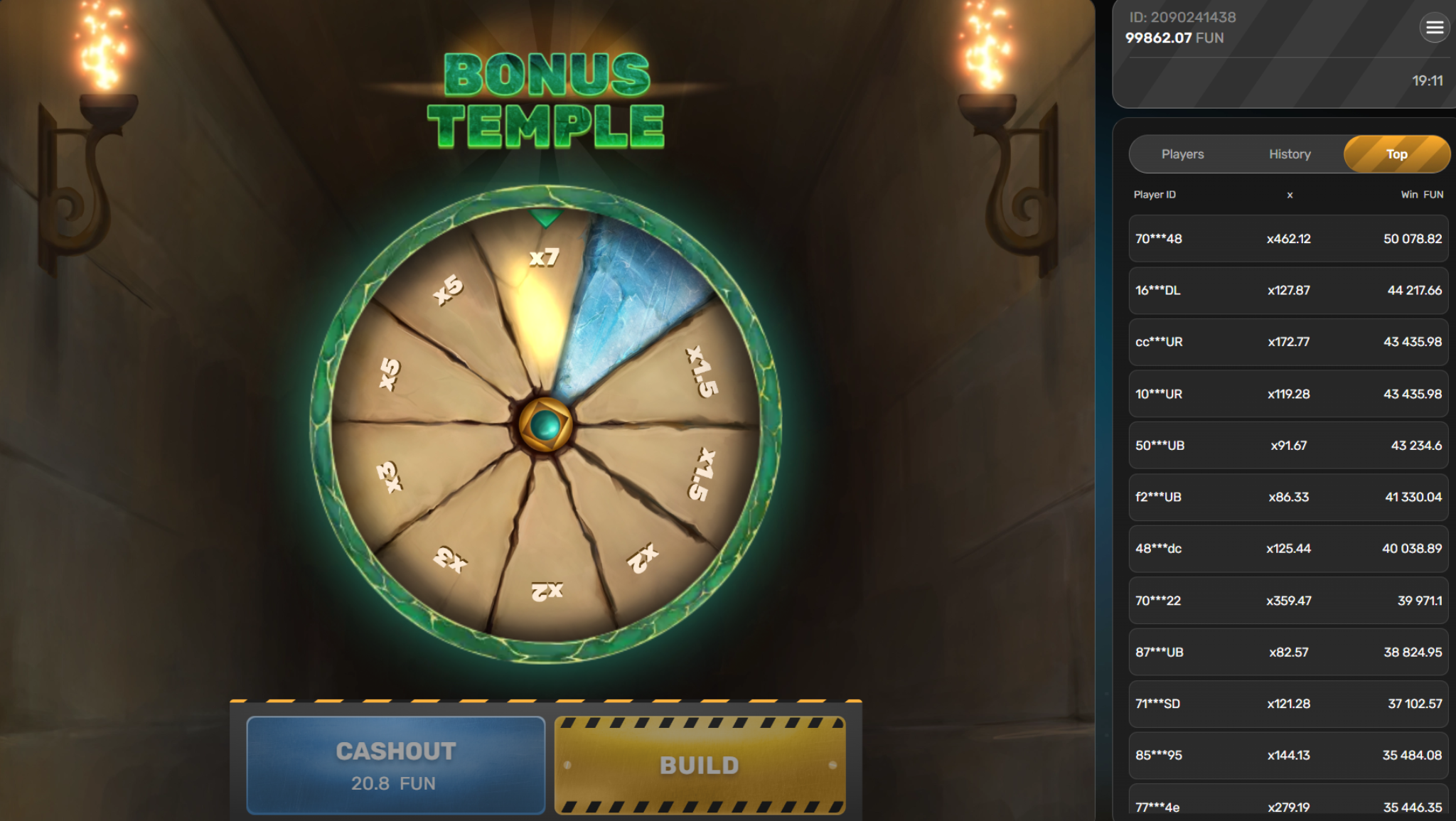 Tower Rush bonus feature